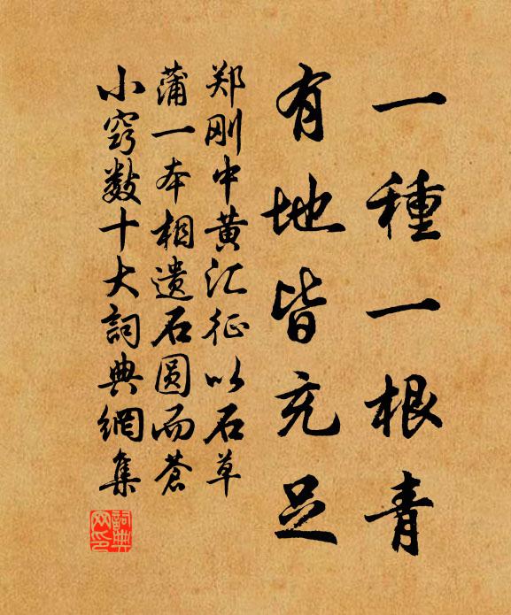 郑刚中一种一根青，有地皆充足书法作品欣赏