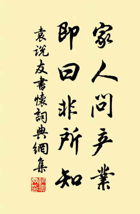 袁说友家人问产业，即曰非所知书法作品欣赏