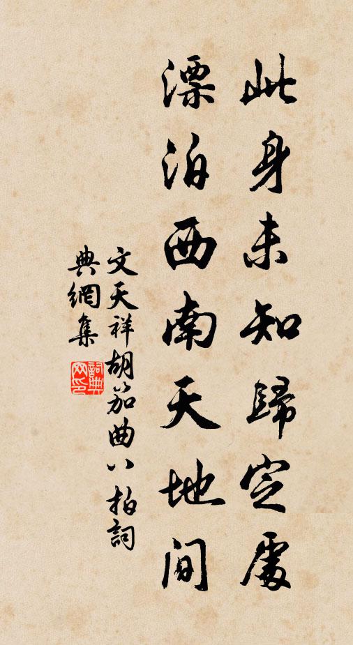 文天祥此身未知归定处，漂泊西南天地间书法作品欣赏