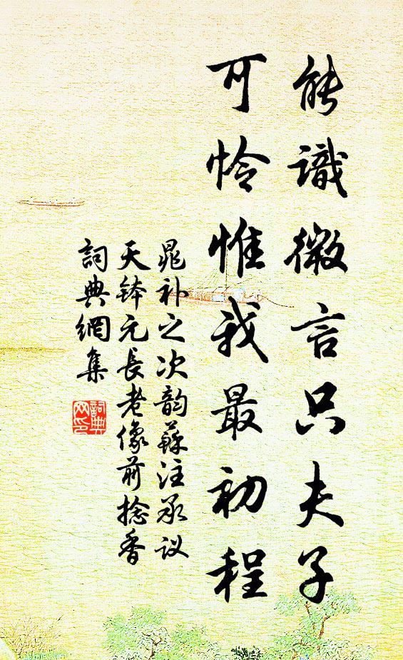 晁补之能识微言只夫子，可怜惟我最初程书法作品欣赏