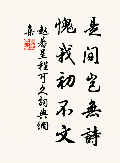 赵蕃是间岂无诗，愧我初不文书法作品欣赏