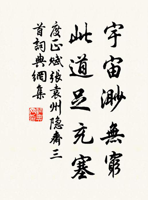 度正宇宙渺无穷，此道足充塞书法作品欣赏