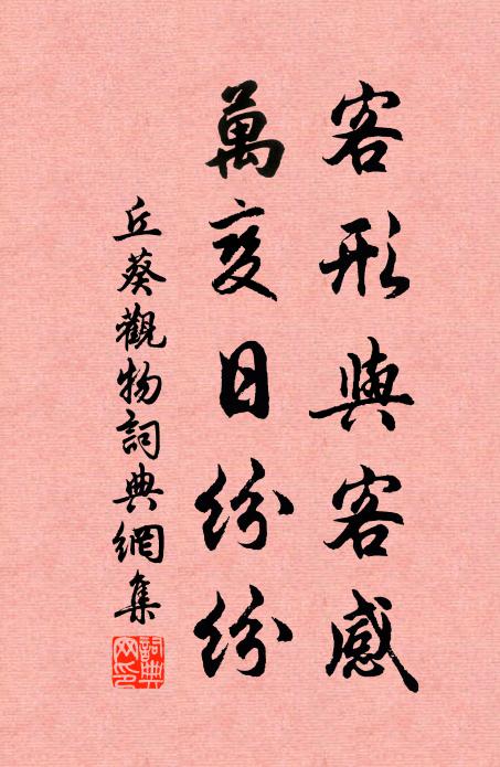 丘葵客形与客感，万变日纷纷书法作品欣赏