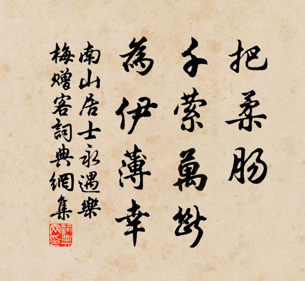 南山居士把柔肠、千萦万断，为伊薄幸书法作品欣赏