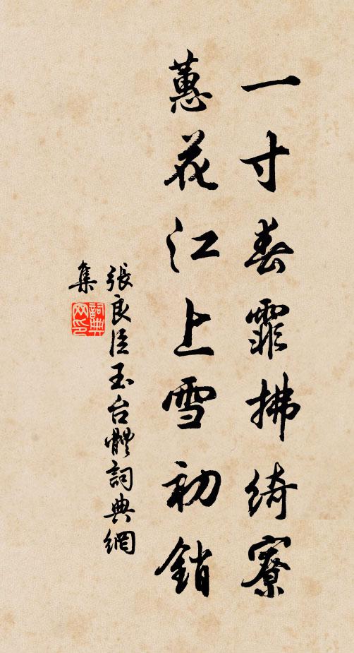 张良臣一寸春霏拂绮寮，蕙花江上雪初销书法作品欣赏