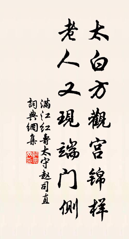 佚名太白方观宫锦样，老人又现端门侧书法作品欣赏