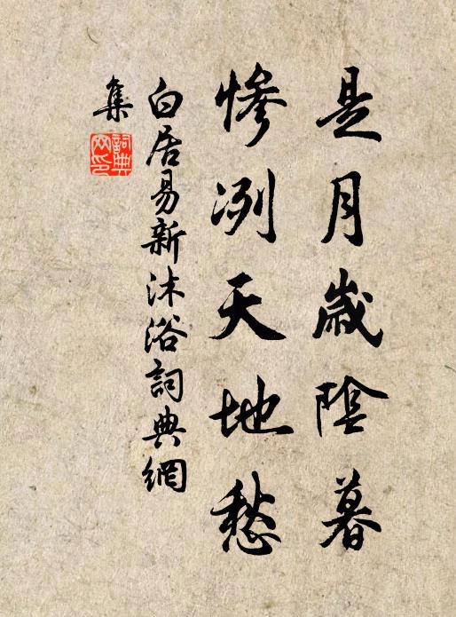 白居易是月岁阴暮，惨冽天地愁书法作品欣赏
