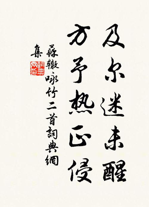 苏辙及尔迷未醒，方予热正侵书法作品欣赏