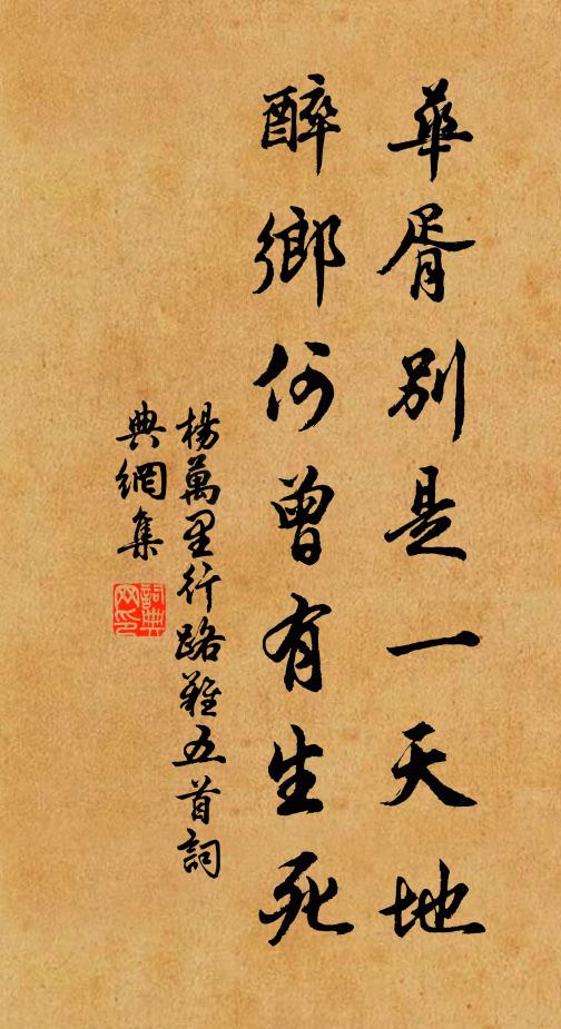 杨万里华胥别是一天地，醉乡何曾有生死书法作品欣赏