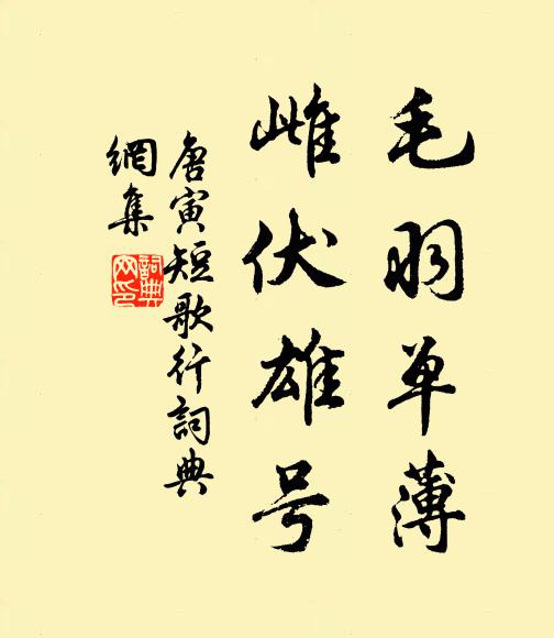 唐寅毛羽单薄，雌伏雄号书法作品欣赏