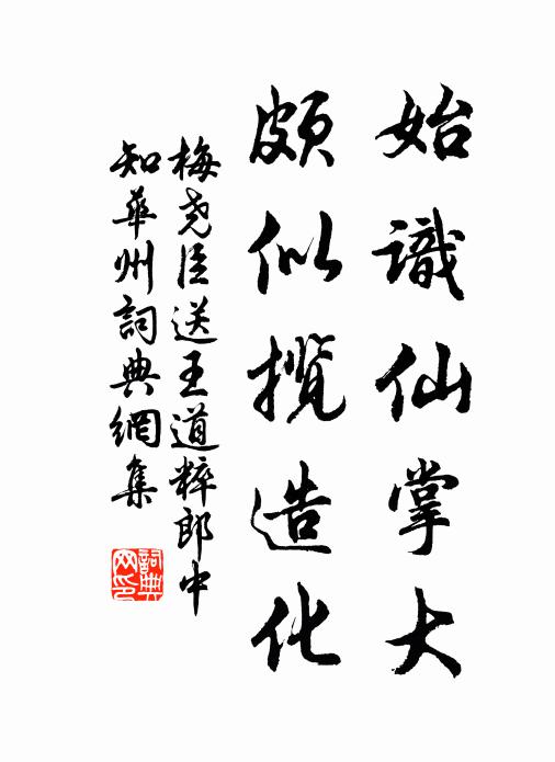 梅尧臣始识仙掌大，颇似揽造化书法作品欣赏