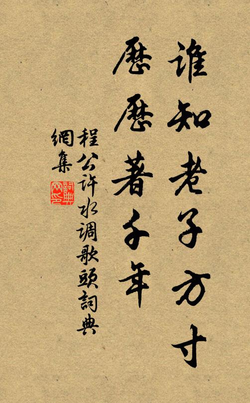 程公许谁知老子方寸，历历著千年书法作品欣赏