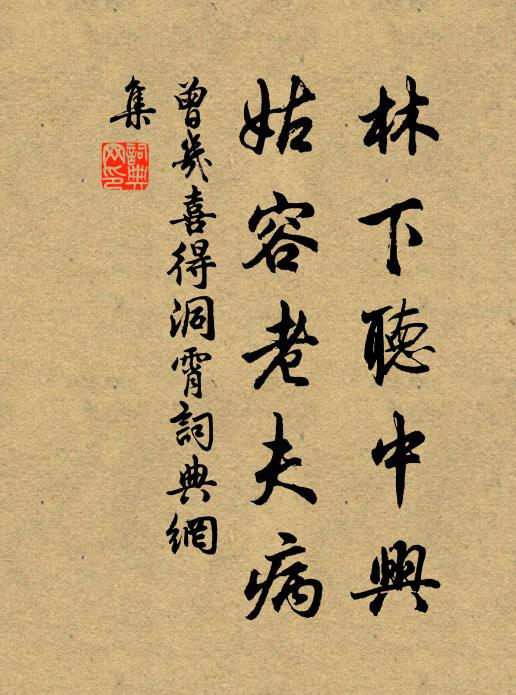 曾几林下听中兴，姑容老夫病书法作品欣赏