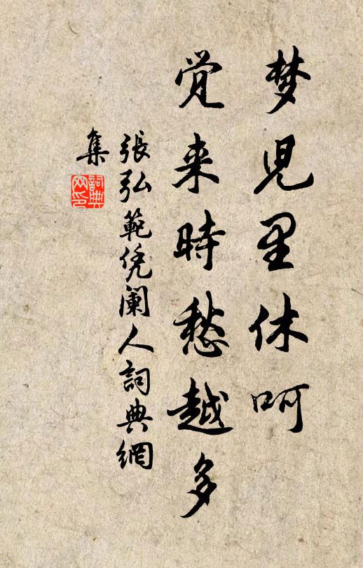张弘范梦儿里休呵,觉来时愁越多书法作品欣赏
