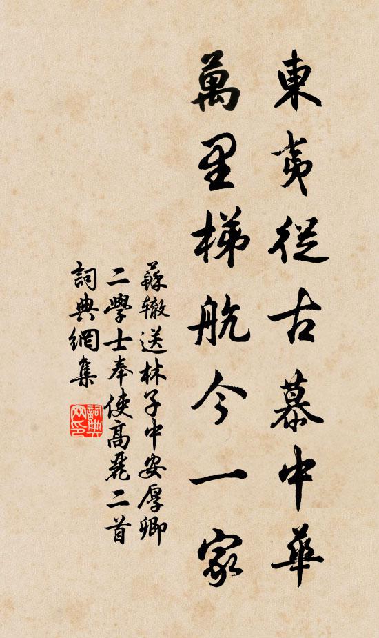 苏辙东夷从古慕中华，万里梯航今一家书法作品欣赏