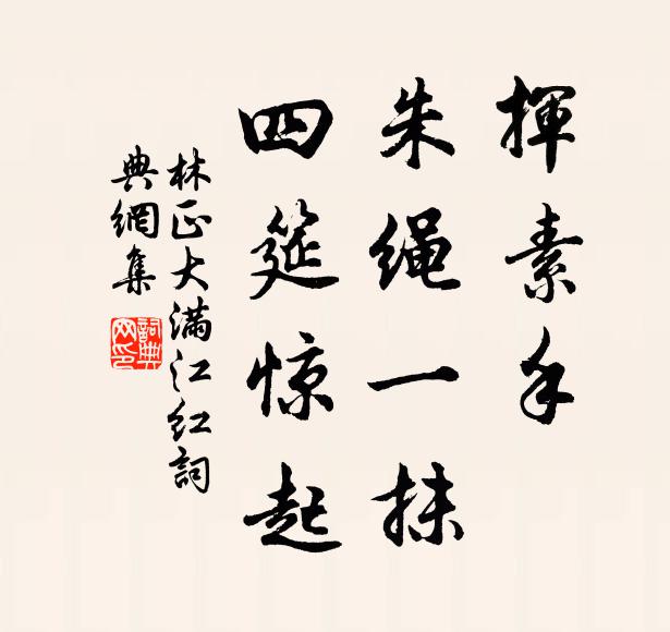 林正大挥素手、朱绳一抹，四筵惊起书法作品欣赏