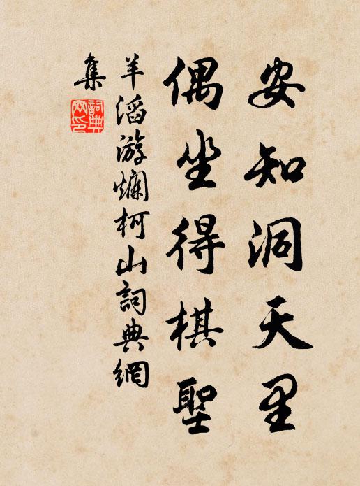 羊滔安知洞天里，偶坐得棋圣书法作品欣赏
