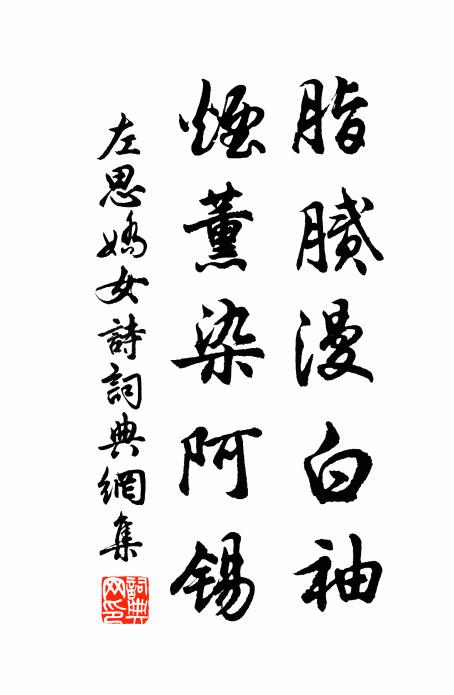 左思脂腻漫白袖，烟薰染阿锡书法作品欣赏