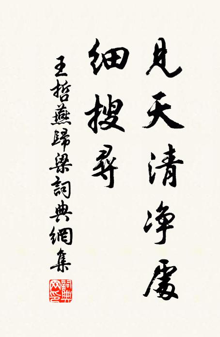 王哲见天清净处、细搜寻书法作品欣赏