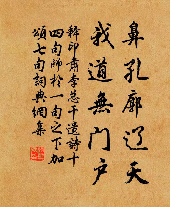 释印肃鼻孔廓辽天，我道无门户书法作品欣赏