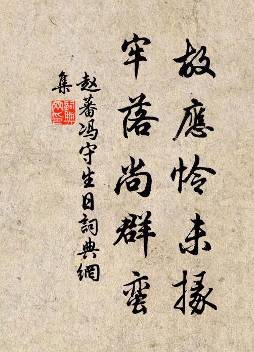 赵蕃故应怜未掾，牢落尚群蛮书法作品欣赏