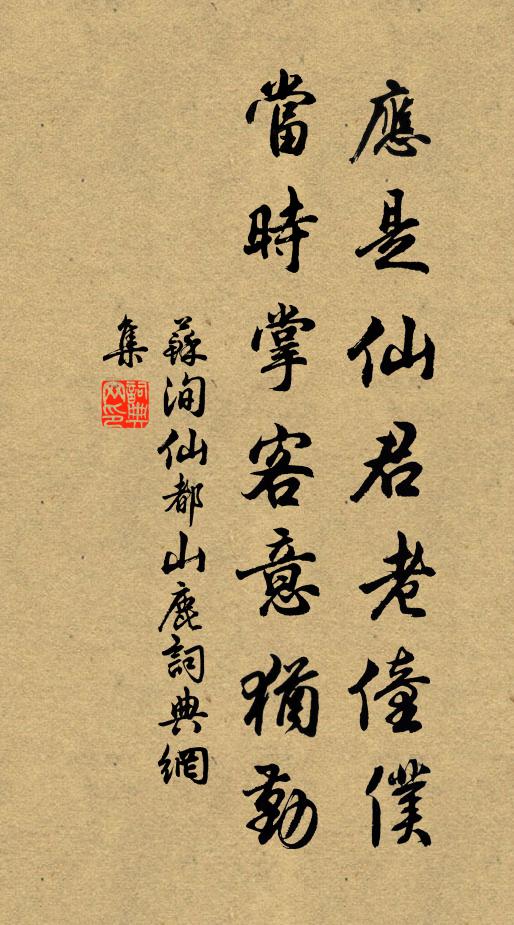 苏洵应是仙君老僮仆，当时掌客意犹勤书法作品欣赏