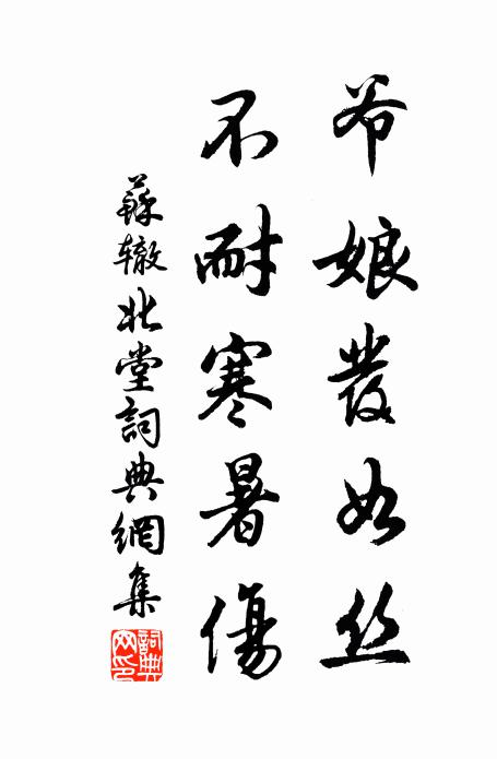 苏辙爷娘发如丝，不耐寒暑伤书法作品欣赏