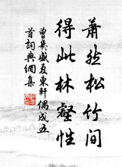 曾几萧然松竹间，得此林壑性书法作品欣赏