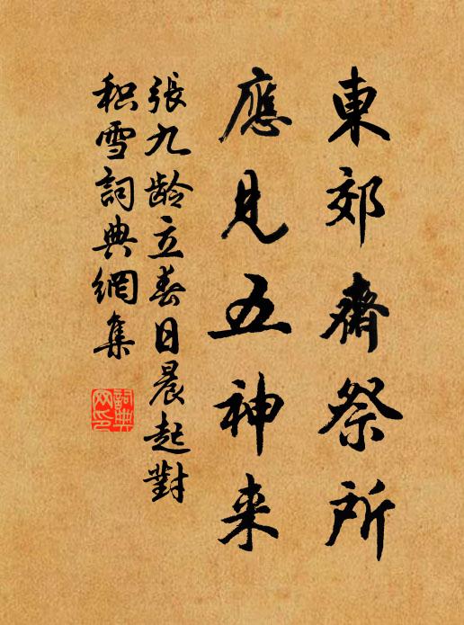 张九龄东郊斋祭所，应见五神来书法作品欣赏