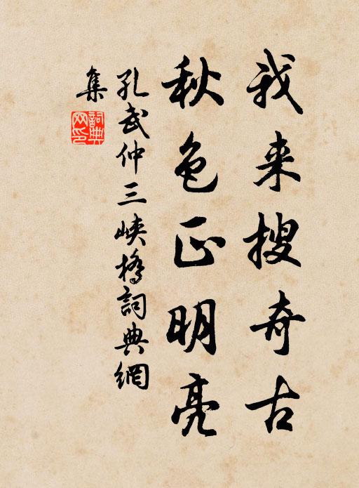 孔武仲我来搜奇古，秋色正明亮书法作品欣赏