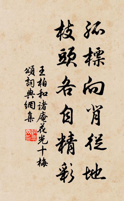 王柏孤标向背从地，枝头各自精彩书法作品欣赏