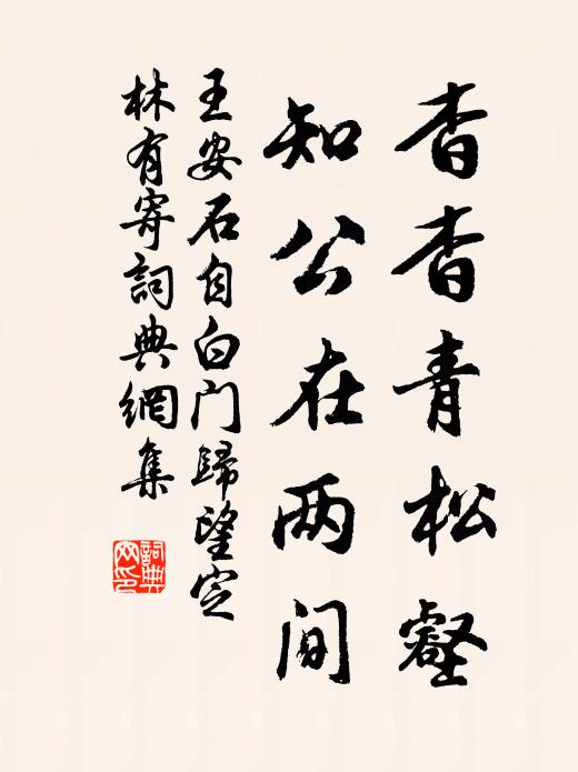 王安石杳杳青松壑，知公在两间书法作品欣赏