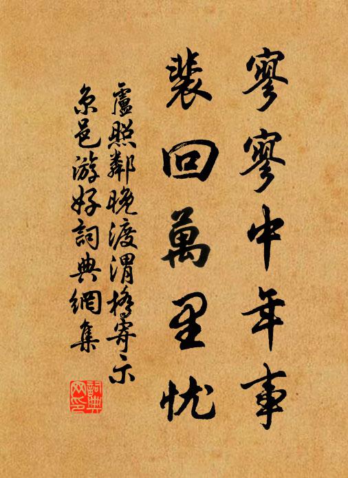 卢照邻寥寥中年事，裴回万里忧书法作品欣赏