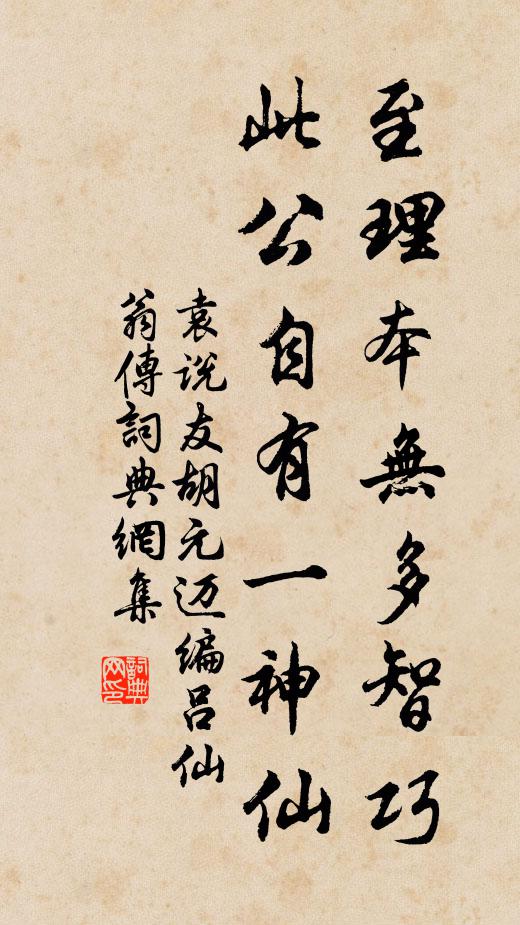 袁说友至理本无多智巧，此公自有一神仙书法作品欣赏