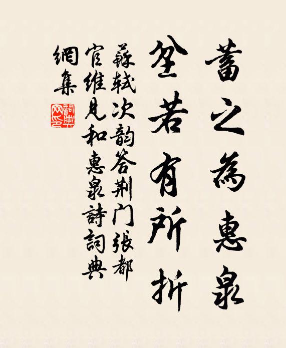 苏轼蓄之为惠泉，坌若有所折书法作品欣赏
