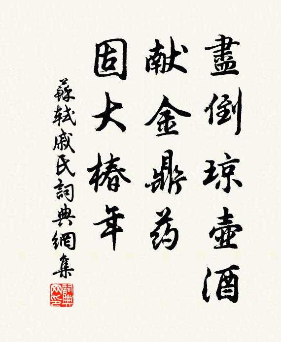 苏轼尽倒琼壶酒，献金鼎药，固大椿年书法作品欣赏