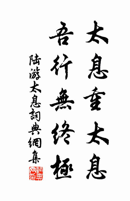 陆游太息重太息，吾行无终极书法作品欣赏