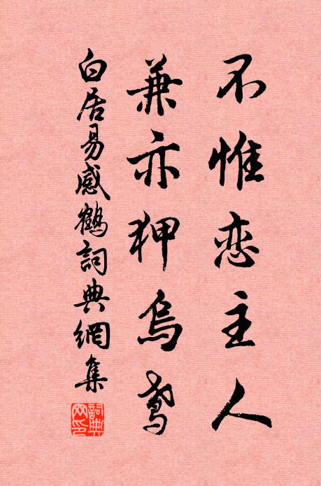 白居易不惟恋主人，兼亦狎乌鸢书法作品欣赏