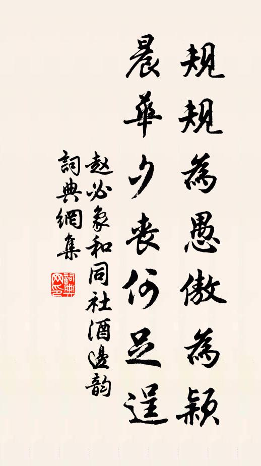 赵必象规规为愚傲为颖，晨华夕丧何足逞书法作品欣赏