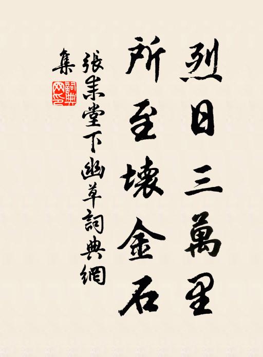 张耒烈日三万里，所至坏金石书法作品欣赏