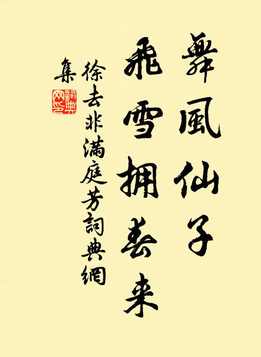 徐去非舞风仙子，飞雪拥春来书法作品欣赏