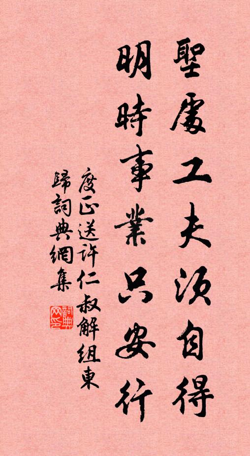 度正圣处工夫须自得，明时事业只安行书法作品欣赏