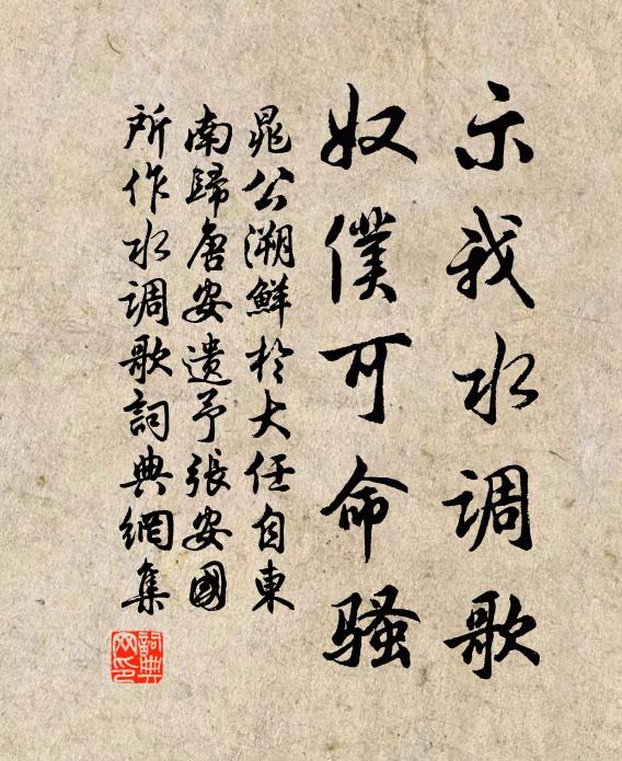 晁公溯示我水调歌，奴仆可命骚书法作品欣赏
