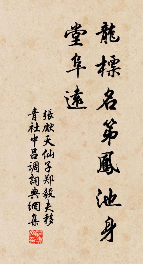 张先龙标名第凤池身，堂阜远书法作品欣赏