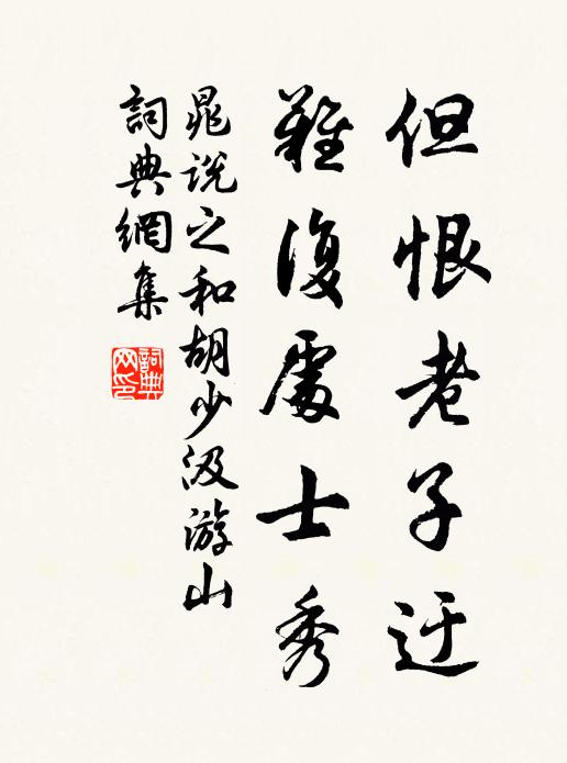 晁说之但恨老子迂，难复处士秀书法作品欣赏