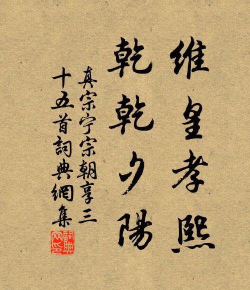 真宗维皇孝熙，乾乾夕阳书法作品欣赏