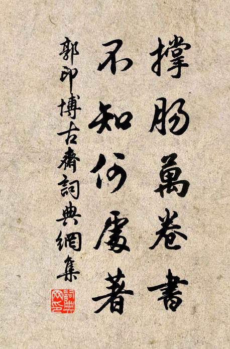 郭印撑肠万卷书，不知何处著书法作品欣赏