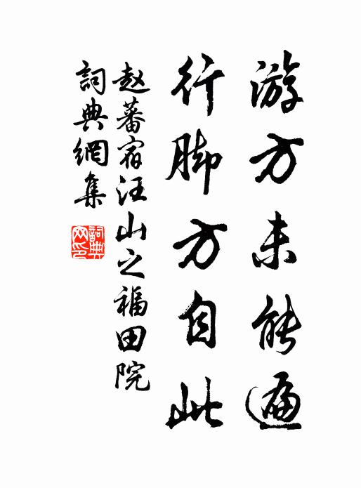 赵蕃游方未能遍，行脚方自此书法作品欣赏