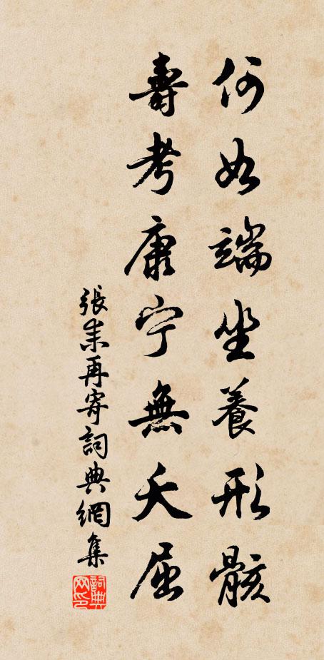 张耒何如端坐养形骸，寿考康宁无夭屈书法作品欣赏