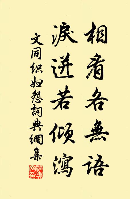文同相看各无语，泪迸若倾泻书法作品欣赏